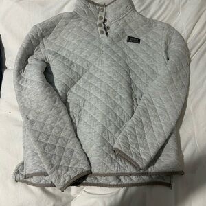 Pull over quarter button down sweater